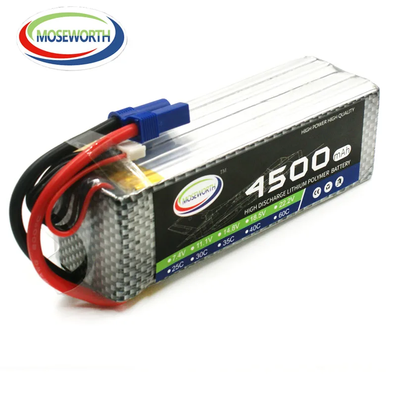 New Batteries 6S 22.2V 4500mah 35C RC Toys LiPo Battery For Helicopter Quadrotor Airplane Drone Car Boat Tank RC Batteries 6S