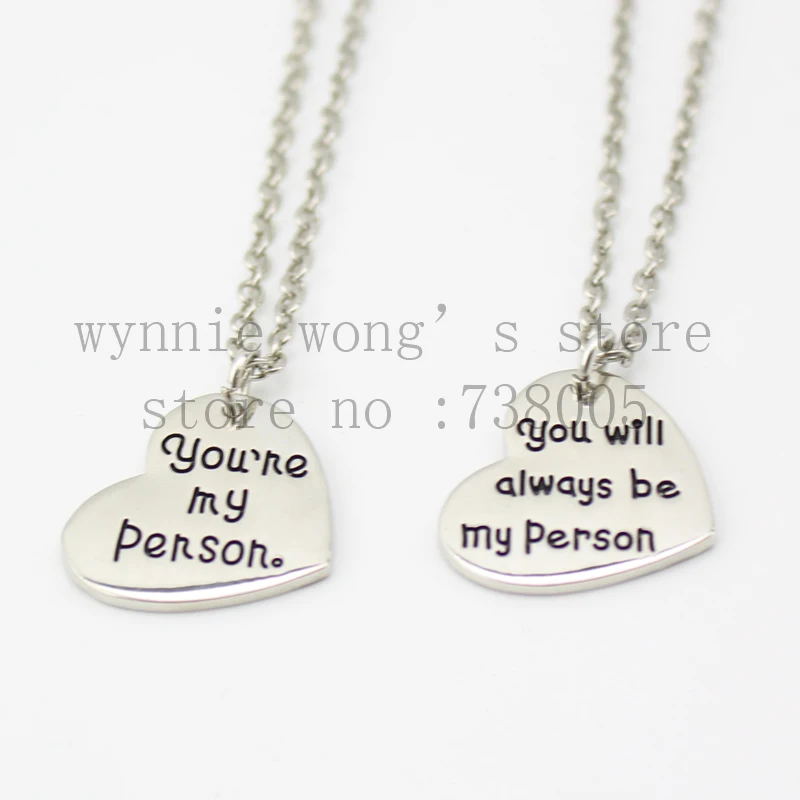 2015 Мода для Грей Цитата анатомии Дружба &quotваш мой человек&quot вы всегда будете