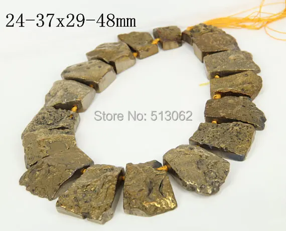 Около 15 шт./нить золотистых желтых титановых агатов градиентные кусочки ожерелья