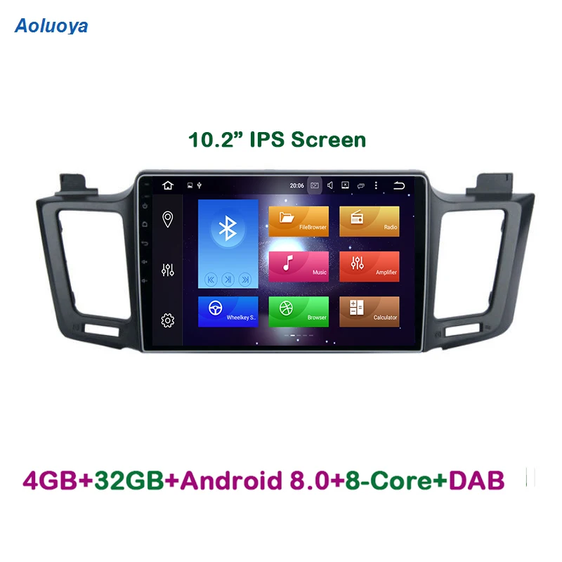 Aoluoya 10 2 "IPS 4 Гб RAM 32 ROM Восьмиядерный Android 8 0 автомобильный DVD GPS навигационный