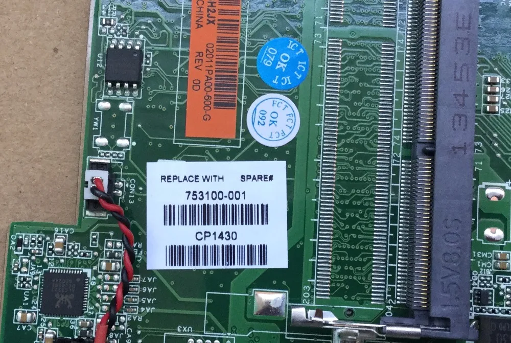 Оригинальная 753100-501 Материнская плата для ноутбука hp 15-D 250 G2 материнская плата для ноутбука 753100-001 N2820 cpu