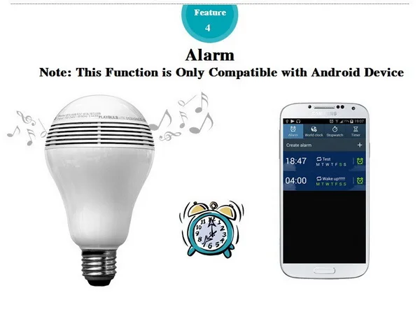 20pcs Smart LED Bulb Light Wireless Bluetooth Speaker 110V - 240V E27 3W Lamp Audio | Электроника