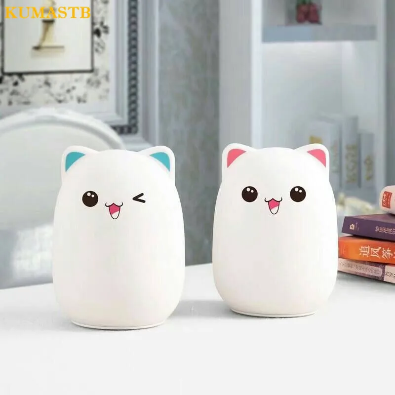 СВЕТОДИОДНЫЙ ночник в виде медведя Миниатюрная лампа с цветным сенсорным