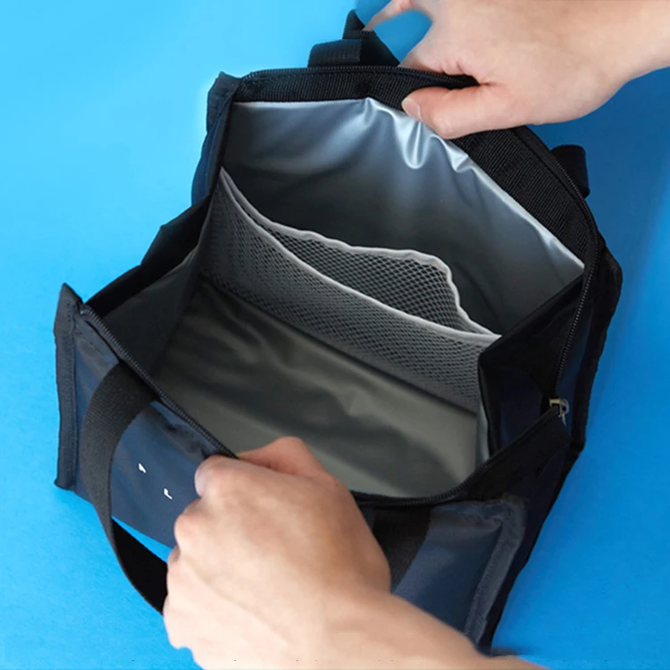 Mini Portable Insulation Lunch Bag Nylon Stripes Picnic Storage For Food Heat Cool Preservation Case Women Thermal Tote | Дом и сад
