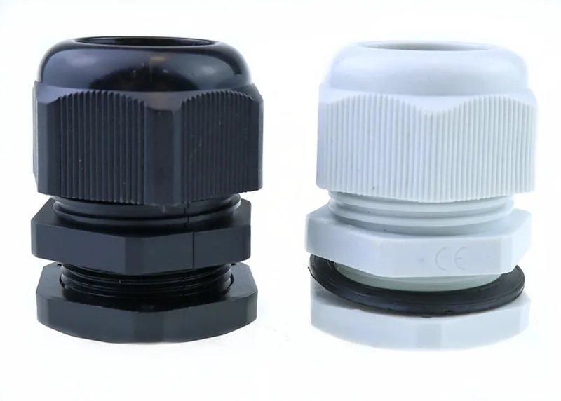 

Waterproof nylon plastic cable connector Hot Sale 10PCS PG42 Black Or White Plastic Connector Waterproof Cable Glands Ip68 China