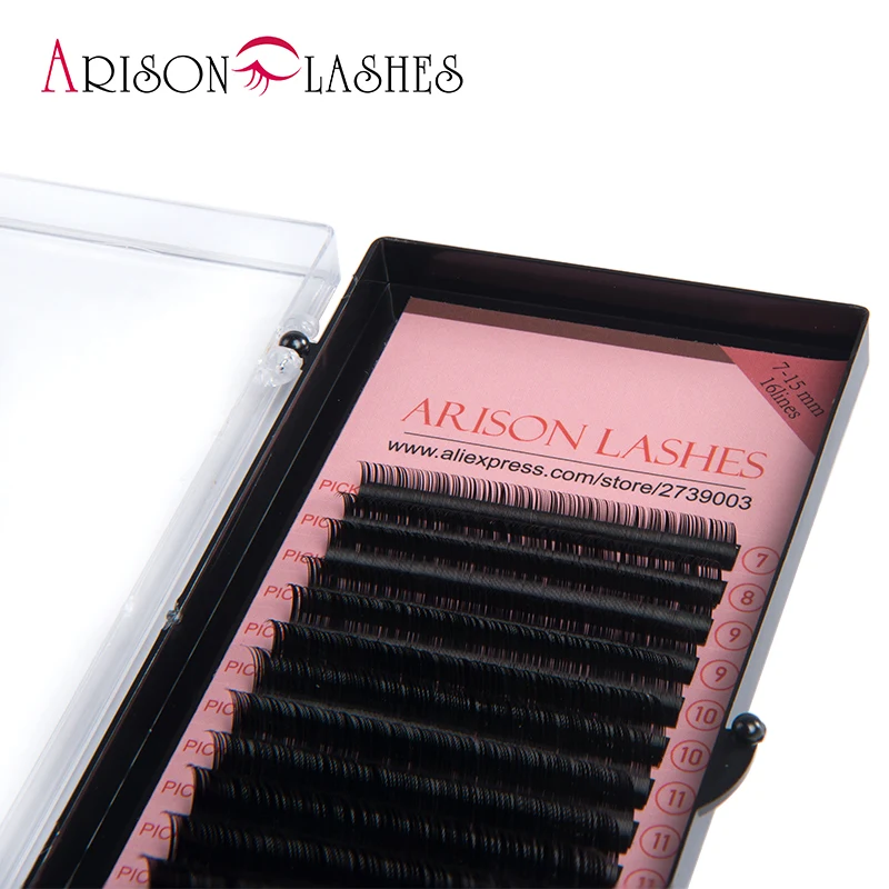 Ресницы для наращивания Arison 1 чехол 16 рядов высококачественные ресницы