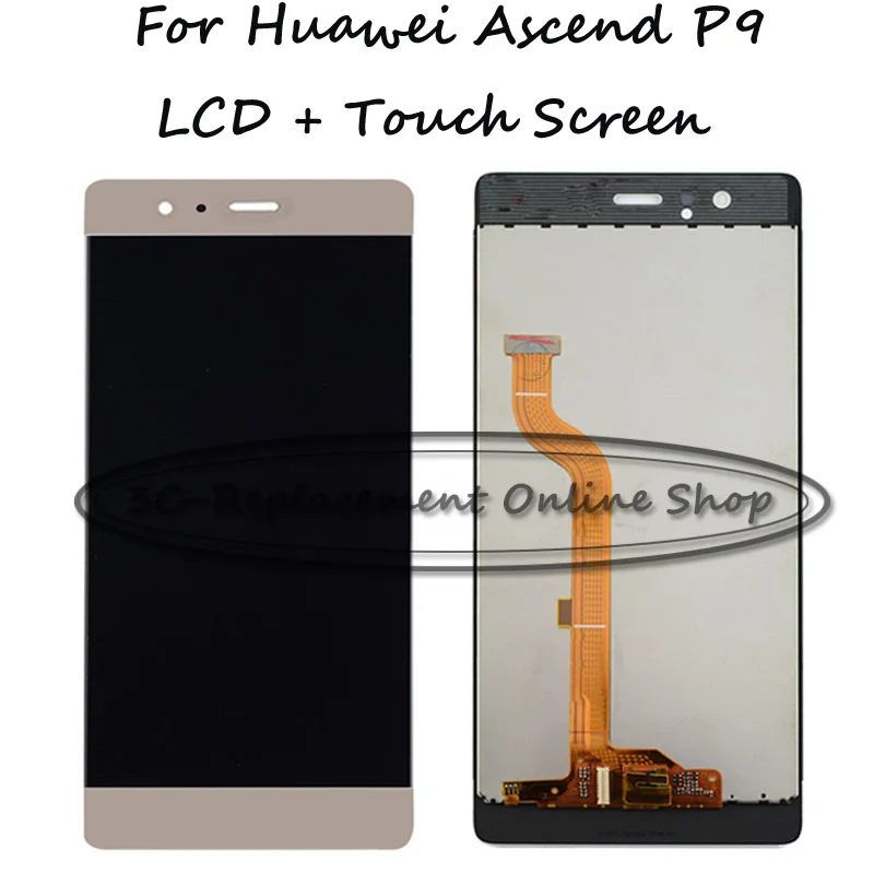 100% протестированный черный/золотой/белый для Huawei P9 EVA-L09 EVA-L19 EVA-AL00 EVA-AL10 ЖК-дисплей +