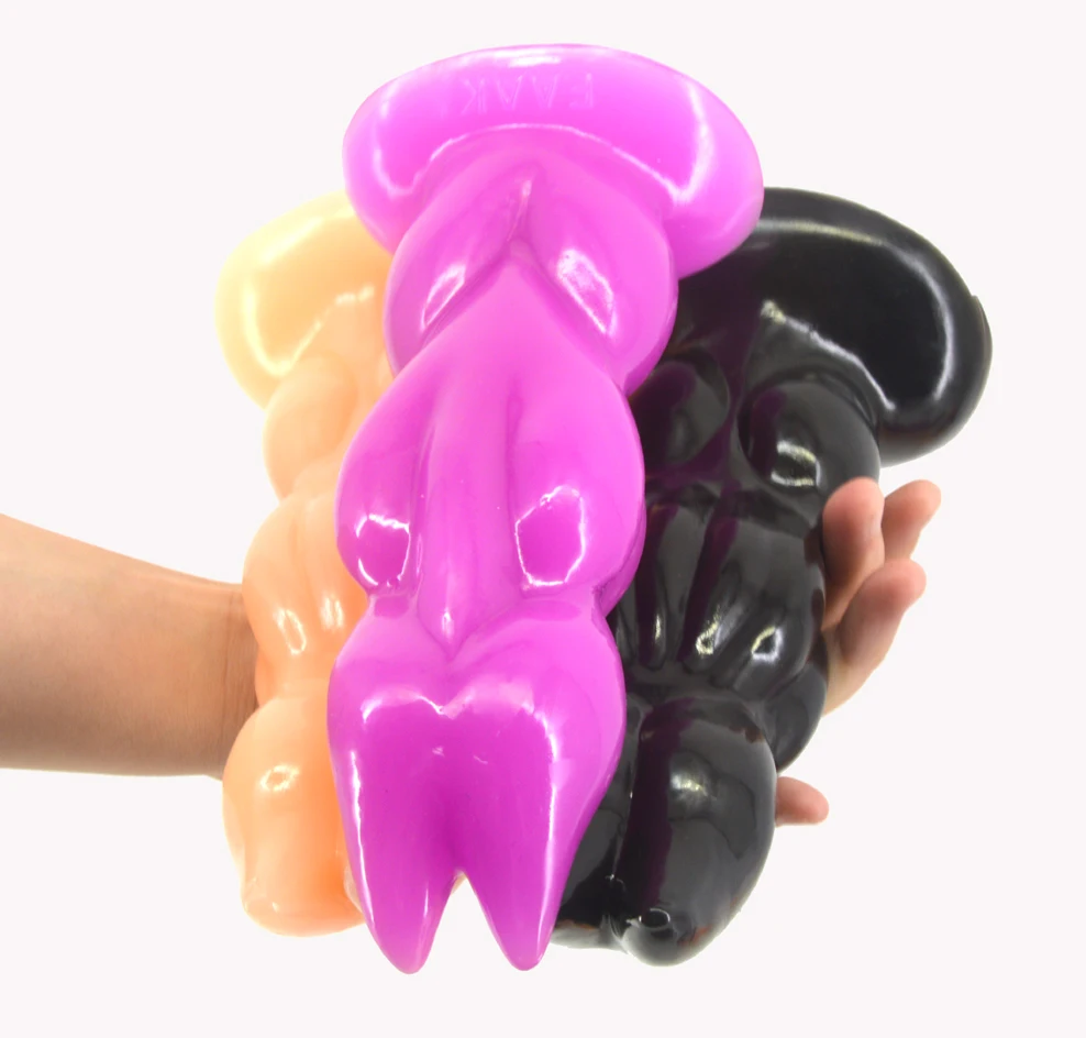 Уникальный фаллоимитатор FAAK с животными краб большой черный дилдо пенис