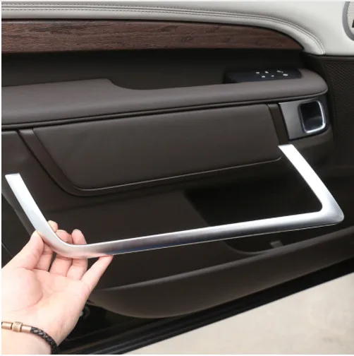 

For Land Rover Discovery 5 2017 Car-styling ABS Matte Chrome Interior Door Decoration Strips Accessories 4pcs/set