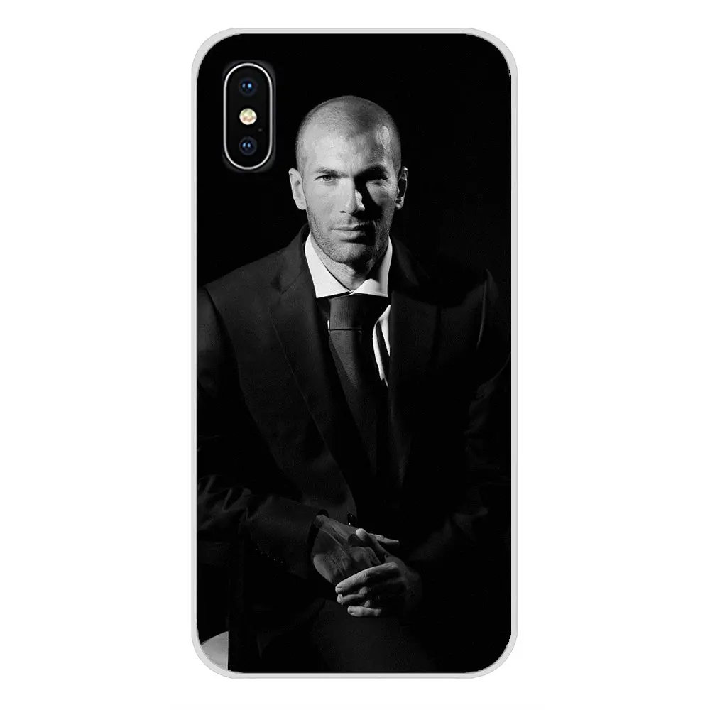 Прозрачный чехол из ТПУ для Apple iPhone X XR XS MAX 4 4S 5 5S 5C SE 6 6S 7 8 Plus ipod touch Zinedine Yazid Zidane