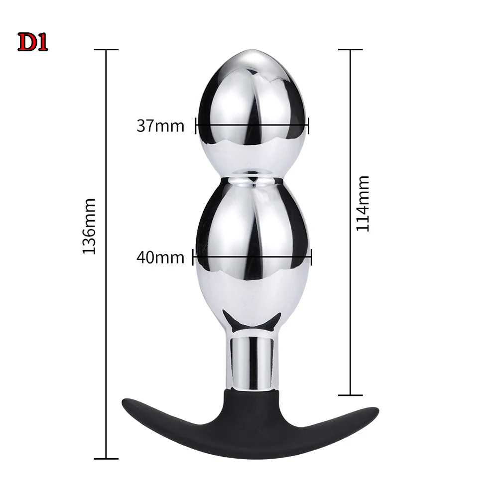 Металлическая большая Анальная пробка дилататор всасывание шарика массажер