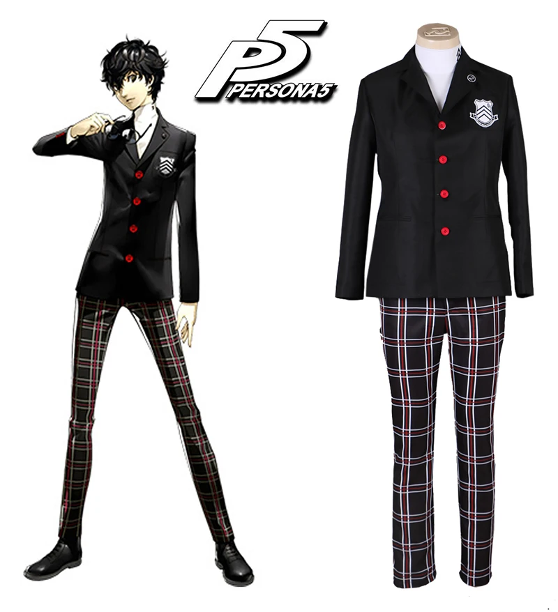 Мужская школьная форма Akira Kurusu 5 главных героев костюмы для Хэллоуина вечеринки