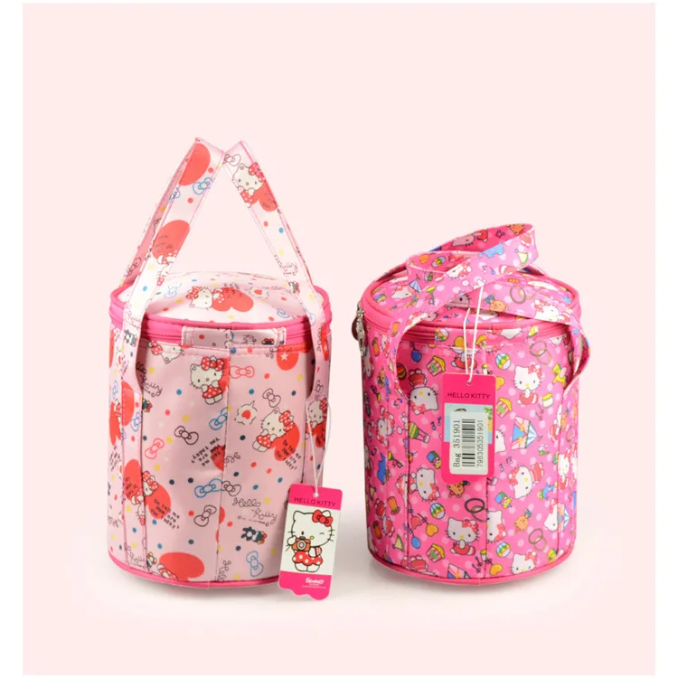 Розовые коробки для хранения еды для пикника hello kitty Девушки Женщины Портативный из парусины шнурок