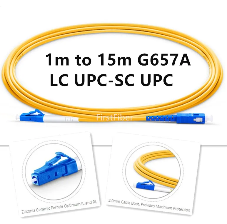 LC UPC к SC волоконный патч-кабель перемычка волоконно-оптический патч-корд Simplex 2 0 мм
