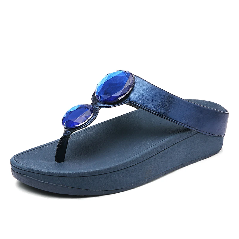 BALTROP New Style Summer Shoes Women Slippers Ladies Fashion Blue Gemstone Beach Flip Flops Sandals chinelos mulher | Обувь