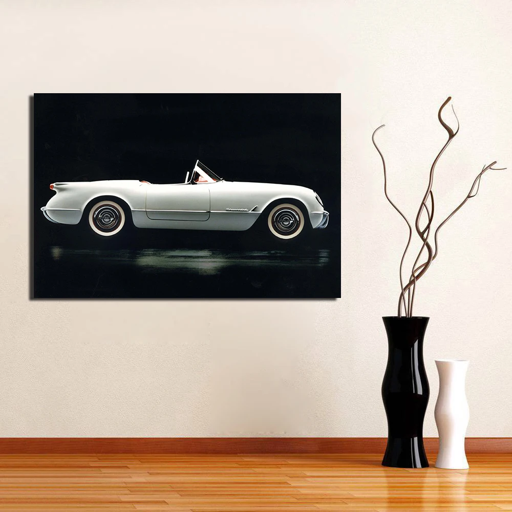 1953 Chevrolet Corvette Supercar Poster Framed Canvas Painting For Home Decor Wall Art Pictures Living Room | Дом и сад