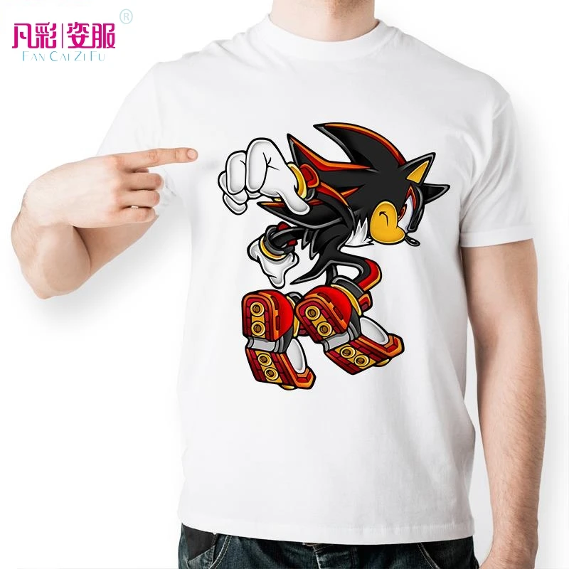 Shadow the Hedgehog T Рубашка Дизайн Вдохновленный Sonic shirt Стиль Прохладный Моды Новинка