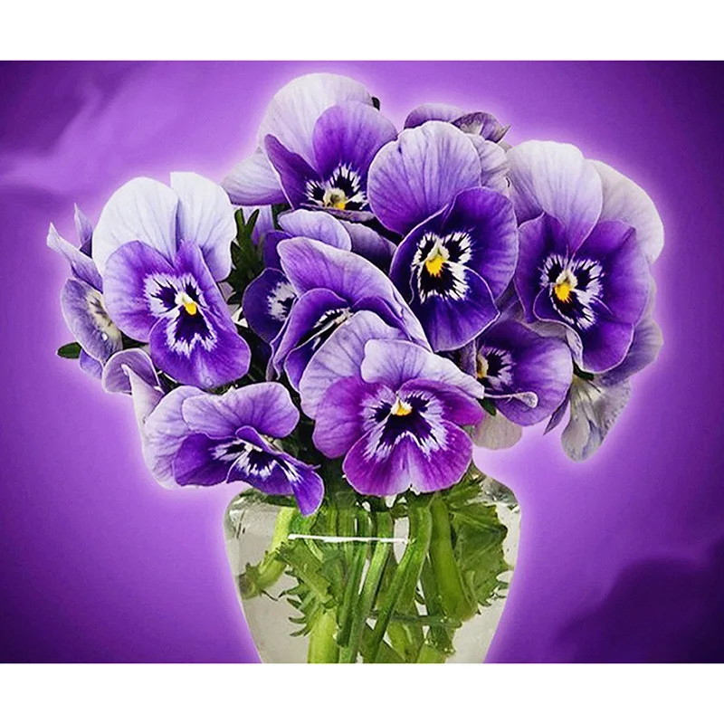 DIY Алмазная картина фиолетовые цветы новинка рукоделие алмазная вышивка подарок