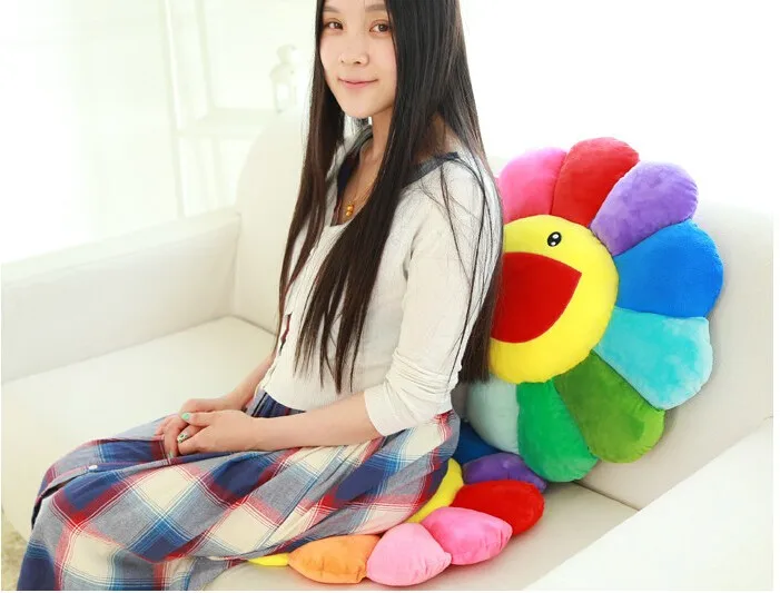 100% высокого качества с изображением подсолнуха плюшевая игрушка для дивана