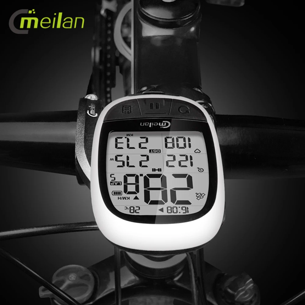 MEILAN M2 gps велосипедный компьютер, счетчик частоты сердечных сокращений, измеритель мощности, велосипедный спидометр, велосипедный навигационный компьютер