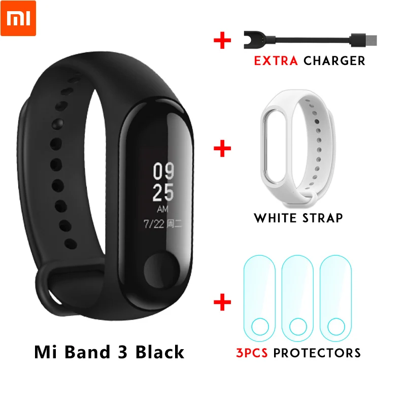 Mi band 3 n strap Xiaomi mi Band 3 mi band 3 для Android IOS фитнес-трекер монитор сердечного ритма 0,78 ''OLED дисплей тачпад Bluetooth 4,2 - Цвет: Mi band 3 n strap