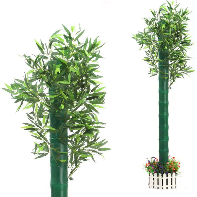 10 шт./2 шт. искусственные бамбуковые листья пластиковые растения зелень