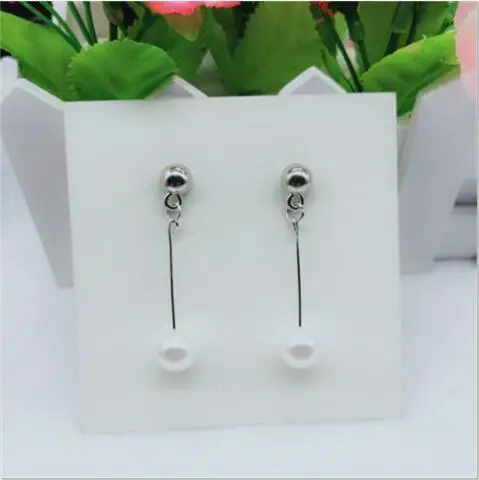 2021 Korean Version Of The Same Paragraph Fashion Models Imitation Pearl Earrings Tassel Jewelry Long Accessories Wome | Украшения и