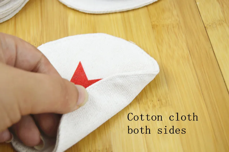 

Customized practical creative round fun pattern cotton canvas cloth insulation mat coasters dinning placemat insulation pads