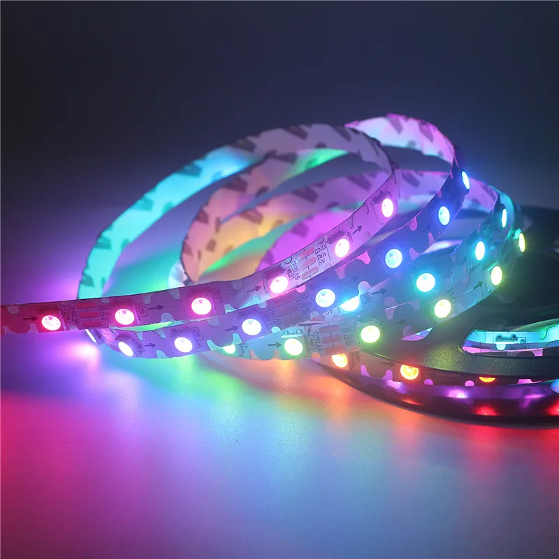 S форма Светодиодная лента Адресуемая WS2812B 3535 SMD 48 60LED/m изгиб 5 мм 8 гибкий свет для