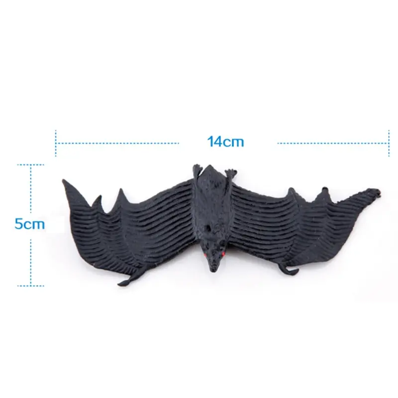 

Halloween 18/14CM Trick Toy Gags Joke Bat Halloween Bar Scene Props Child Kids Supplies Props Simulation Bats Party