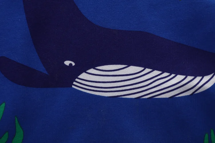 

Boys O-neck Short Sleeve Ocean Cartoon Print Dolphins 100% Cotton Summer T-shirts Casual Boys Streetwear T-shirts