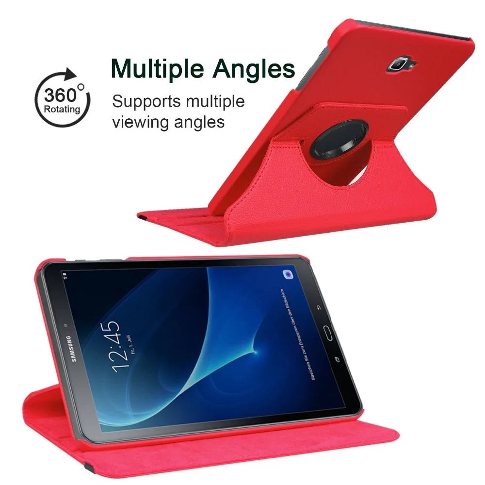360 Вращение PU кожаный чехол для Samsung Galaxy Tab A A6 10 1 2016 SM T580 T580N T585 T585C планшеты Smart Cover