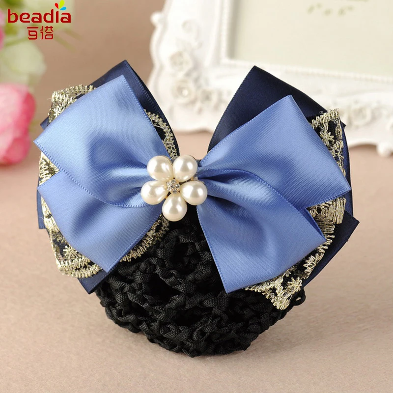 Зажим для волос с пятью жемчужинами профессиональная заколка цветком 15 цветов на