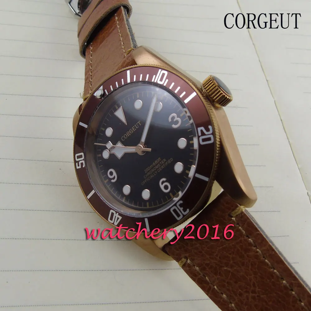 Мужские наручные часы miyota роскошный брендовый чехол с бронзовым покрытием и