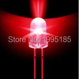 

1000pcs 5MM Red LED light emitting diode Transparent Rount LED/ F5mm Red light LED