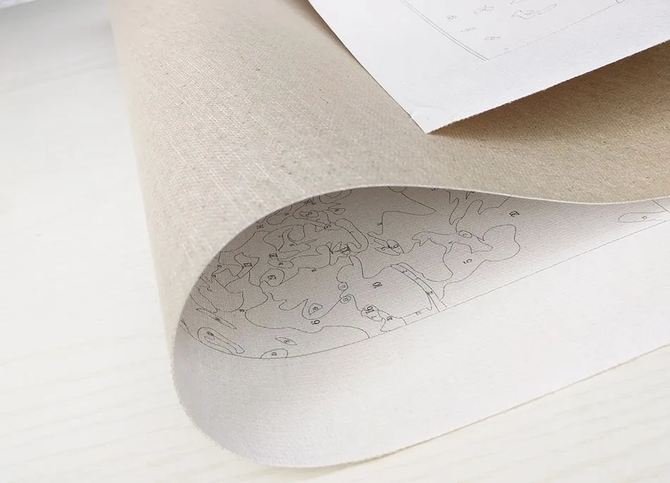 DIY картина маслом Набор для рисования по номерам расписанную поток горы лес домик