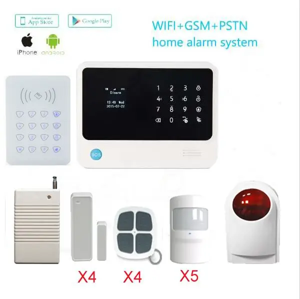 Система сигнализации для дома GSM Wi-Fi сигнализация с беспроводной RFID клавиатурой