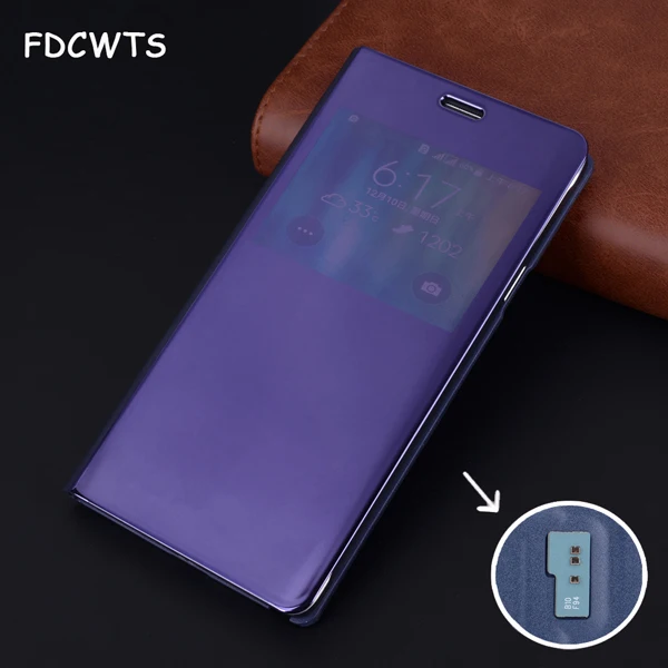 Откидной зеркальный чехол для телефона samsung Galaxy Note 4 Note4 Galaxy Z SM N910 N910F N910C N9100 SM-N910F SM-N910C - Цвет: Dark blue