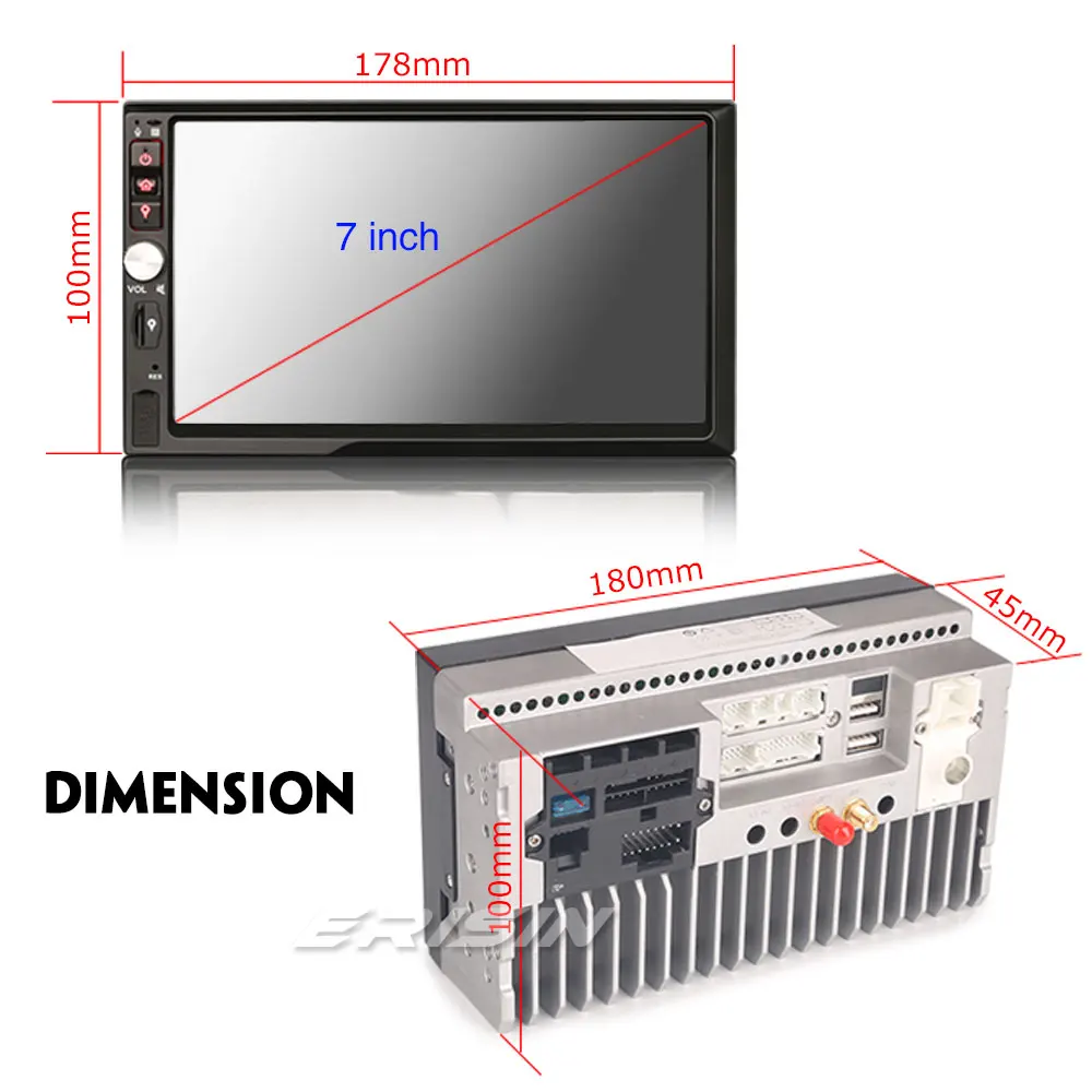 Erisin ES7841U 7 дюймов dvd плеер автомобиля android 8 0 4 г оперативная память DAB OBD WiFi 3g Для