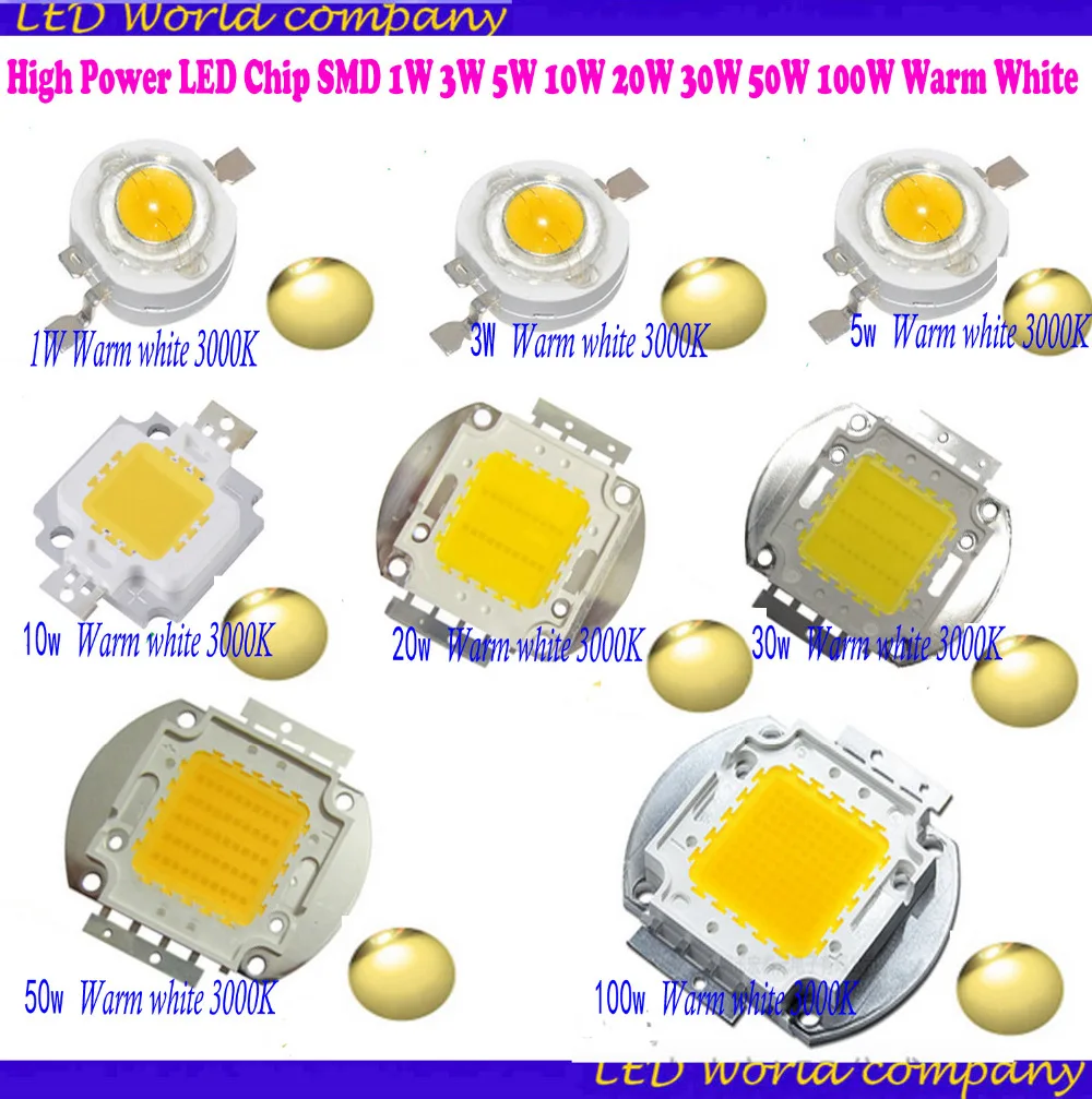 Светодиодный чип SMD 3000 3500K 1 Вт 3 5 10 20 30 50 100 Вт|light beads|30w led diodled white chip |