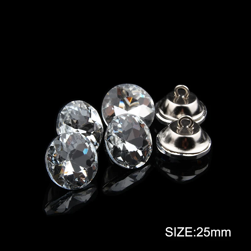 25mm 20/25/30 мм 50 шт. в упаковке для продажи мебель из металла для гостиной фон с украшением в виде кристаллов на кнопках, аксессуары для интерьера - Цвет: 25mm