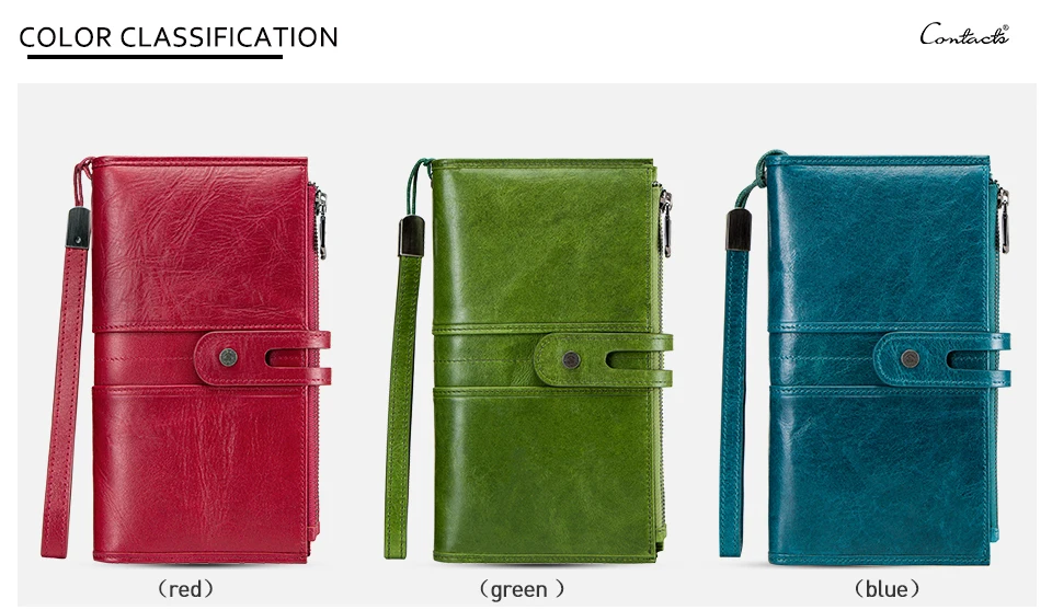 Cellphone Clutch Bag For Ladies Genuine Leather Women Wallets High Quallity Zipper Coin Purse Card Holder Trifold Long Wallet