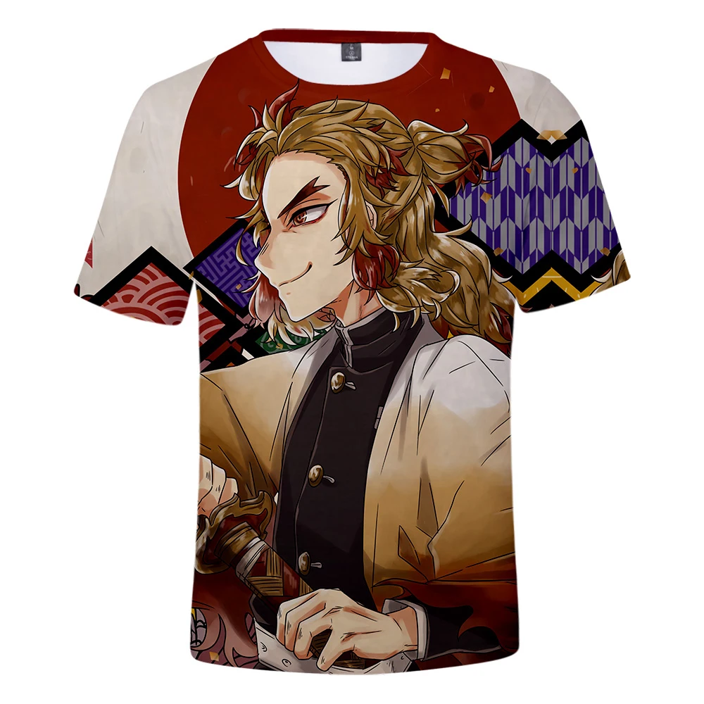 Аниме демон Slayer Kimetsu no Yaiba 3D футболка для мальчиков и девочек Лето Harajuku удобные