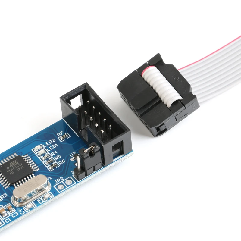 Плата адаптера с 10Pin на 6 Pin + USBASP USBISP AVR программатор USB ATMEGA8 ATMEGA128 ATtiny/CAN/PWM модуль