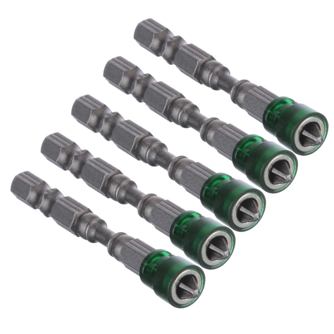 

5pcs Single Head Magnetic Screwdriver Bit Anti-Slip Hex Shank S2 PH2 Electric Screw Driver Set Magnetic Bits Tools