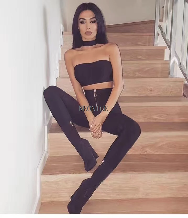 2017 летние бандажные женские штаны эластичные обтягивающие для ночного клуба дня