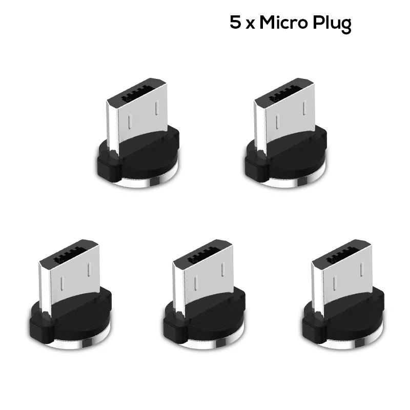 TOPK [5-Pack] RLine-R светодиодный магнитный кабель Micro USB для samsung - Цвет: 5 x Micro Plug