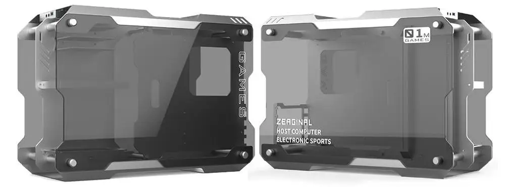 Silver ZEAGINAL MATX чехол itx pc игровой геймер виноградный горшок для водяного охлаждения DIY Петля Полный алюминиевый ZC-01M - Цвет: Silver