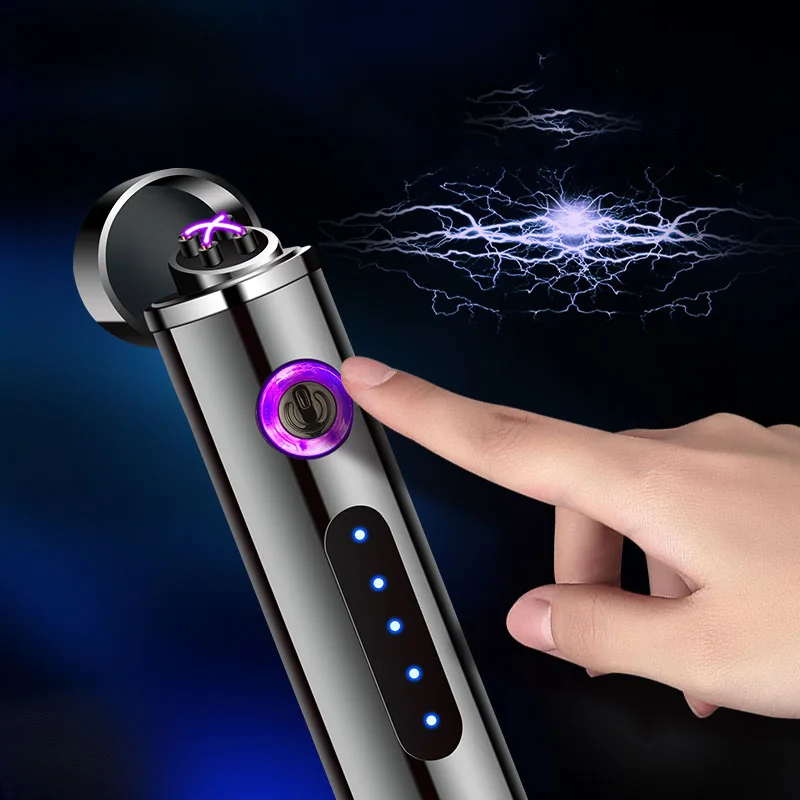 Плазма USB Зажигалка двойная дуга для сигарет курения электронный перезаряжаемый подарок для друзей