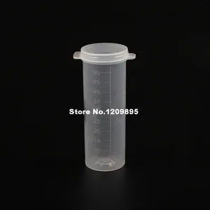 50 шт.Лот 50 мл пластиковая пробирка с соединительной крышкой, Пробирка для пробирок, прозрачный контейнер из ПП, лабораторная пробирка с плоским дном